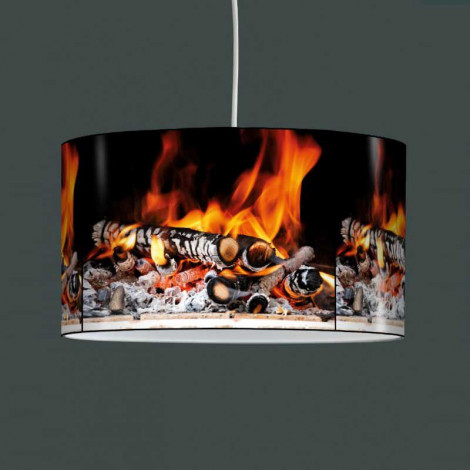 Suspension imprimée feu de bois|Suspensions|Lampe Avenue