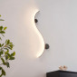 Applique LED design longue vague double support noir - Curva|Appliques murales|Kosilum
