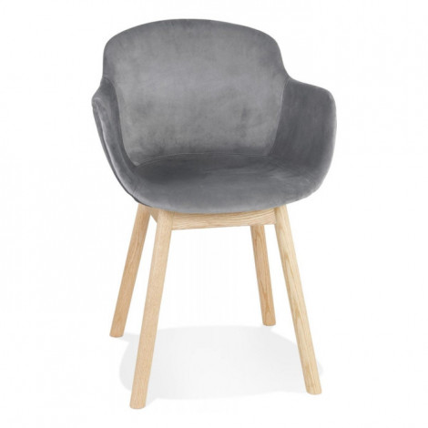Chaise Design en Velours "Angie" 80cm Gris|Chaise|Paris Prix