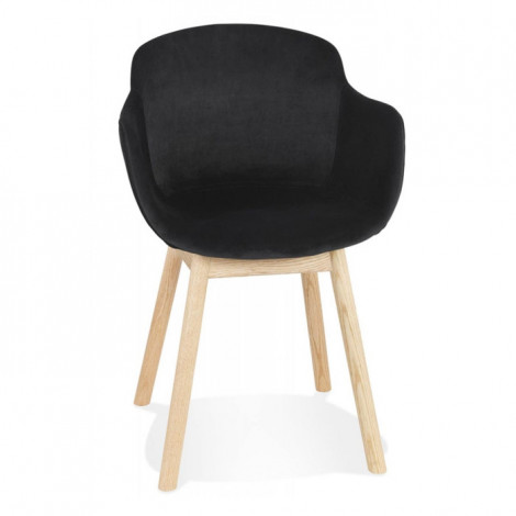 Chaise Design en Velours "Angie" 80cm Noir|Chaise|Paris Prix