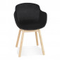 Chaise Design en Velours "Angie" 80cm Noir|Chaise|Paris Prix
