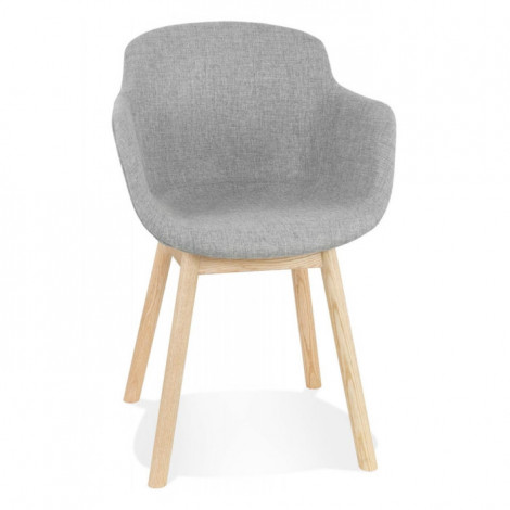 Chaise Design en Tissu "Angie" 80cm Gris Clair|Chaise|Paris Prix
