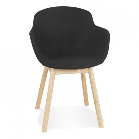 Chaise Design en Tissu "Angie" 80cm Noir|Chaise|Paris Prix