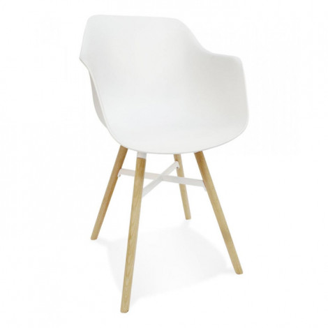Chaise Design Avec Accoudoirs "Benita" 81cm Blanc|Chaise|Paris Prix
