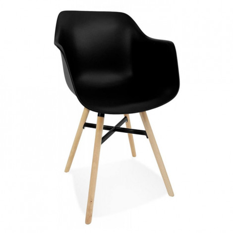 Chaise Design Avec Accoudoirs "Benita" 81cm Noir|Chaise|Paris Prix