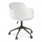 Chaise de Bureau Pivotante "Tissu Bouclé" 80cm Blanc|Chaise|Paris Prix