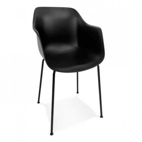 Chaise Intérieur & Extérieur "Bettye" 81cm Noir|Chaise|Paris Prix