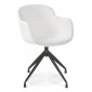 Chaise Pivotante Design "Tissu Bouclé" 80cm Blanc|Chaise|Paris Prix
