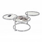 Table Basse en Verre "Blaise" 140cm Argent|Table Basse|Paris Prix