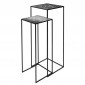 Lot de 2 Sellettes Gigognes "Havana" 90cm Noir|Table Basse|Paris Prix