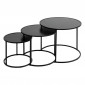 Lot de 3 Tables d'Appoint Gigognes "Noan" 54cm Noir|Table Basse|Paris Prix
