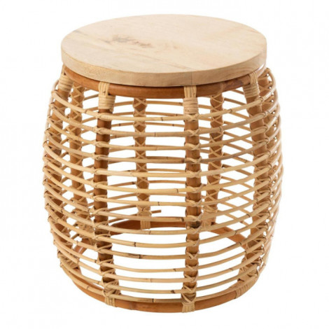 Table d'Appoint en Rotin "Ana" 45cm Naturel|Table Basse|Paris Prix