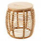 Table d'Appoint en Rotin "Ana" 45cm Naturel|Table Basse|Paris Prix