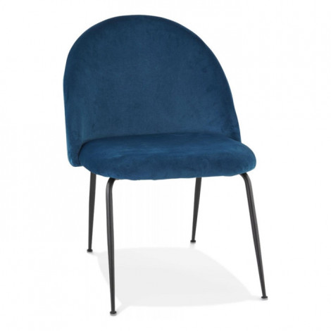Fauteuil Lounge en Velours "Lillian" 83cm Bleu|Fauteuil / Chauffeuse|Paris Prix