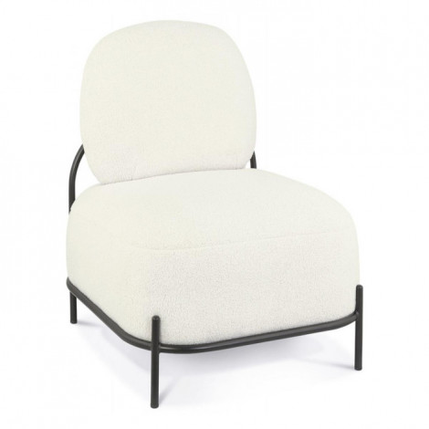 Fauteuil Lounge en Tissu Bouclé "Mark" 76cm Beige|Fauteuil / Chauffeuse|Paris Prix
