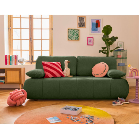 Harper - canapé 3 places convertible avec coffre en tissu texturé|Canape|BestMobilier