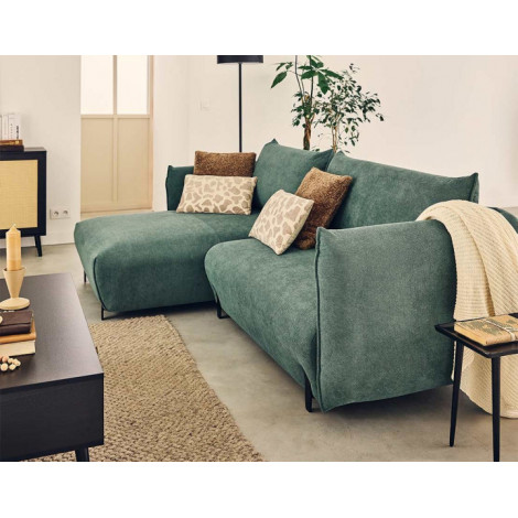 Gianni - canapé d'angle gauche 4 places convertible avec coffre en tissu|Canape|BestMobilier