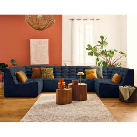 Ellie - module d'assise sans accoudoir en velours texturé|Canape|BestMobilier