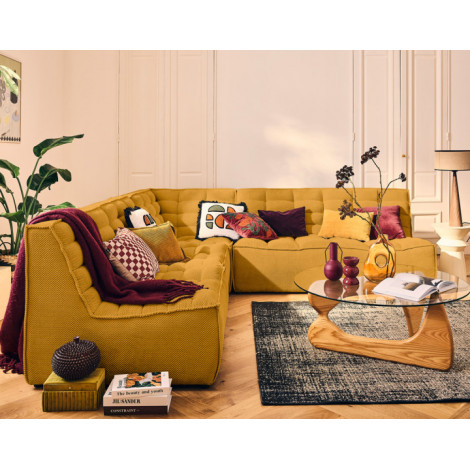 Ellie - module d'angle en velours texturé|Canape|BestMobilier