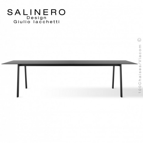 Table rectangulaire SALINERO 3x1m pour bureau, piétement acier noir, plateau stratifié|Table|100chaises Table rectangulaire SALINERO 3x1m pour bureau, piétement acier noir, plateau stratifié|Table|100chaises