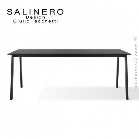 Table rectangulaire SALINERO 2x1m, pour bureau, piétement acier noir, plateau stratifié.|Table|100chaises Table rectangulaire SALINERO 2x1m, pour bureau, piétement acier noir, plateau stratifié.|Table|100chaises