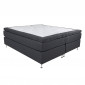 Lit Adulte Ferme "Alvdalen" 180x200cm Gris Foncé|Lit Adulte|Paris Prix