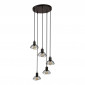 Lampe Suspension Déco 5 Lampes "Elsa" 140cm Noir|Suspensions|Paris Prix