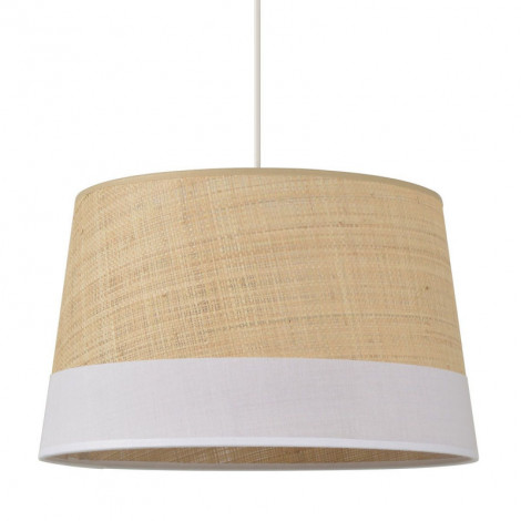 Suspension raphia et coton blanc|Suspensions|Lampe Avenue