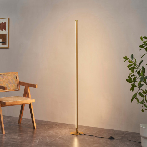Lampadaire doré design LED minimaliste variateur intégré 150 cm - Sloane|Lampadaire|Kosilum