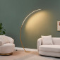 Lampadaire courbé LED dimmable laiton mat 184 cm - Thalia|Lampadaire|Kosilum
