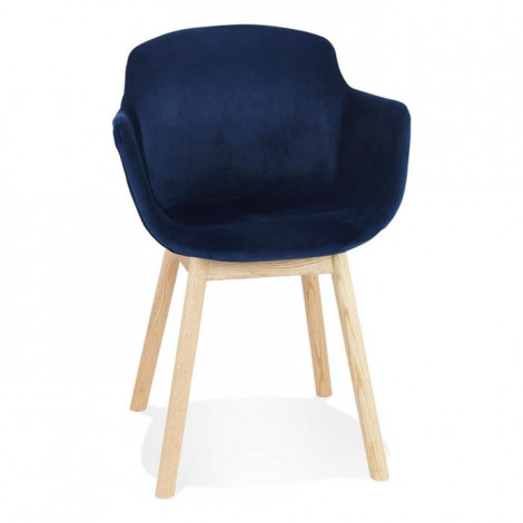 Chaise Design en Velours "Angie" 80cm Bleu|Chaise|Paris Prix
