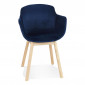 Chaise Design en Velours "Angie" 80cm Bleu|Chaise|Paris Prix