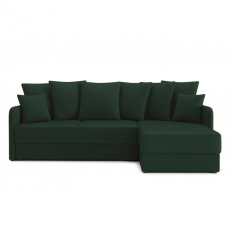Canapé d'angle LUKA convertible velours vert 4 places|Canape|Baita Home