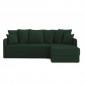 Canapé d'angle LUKA convertible velours vert 4 places|Canape|Baita Home
