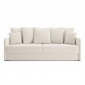 Canapé droit LUKA convertible velours beige 3 places|Canape|Baita Home