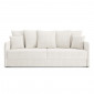 Canapé droit LUKA convertible tissu bouclette blanc 3 places|Canape|Baita Home