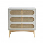 Commode SIXTINE gris perle et cannage rotin 3 tiroirs|Commode|Baita Home