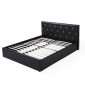 Lit coffre BAHIA simili noir 140x190 sommier inclus|Lit Adulte|Baita Home