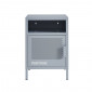 Table de chevet PANTONE métal gris bleu 40cm|Chevet|Baita Home