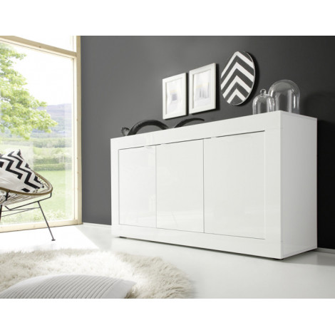 Milo - buffet bas - blanc - 3 portes - 160 cm|Buffet|BestMobilier