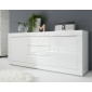 Milo - buffet bas - blanc - 2 portes et 3 tiroirs - 210 cm|Buffet|BestMobilier