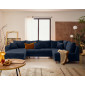 Rune - canapé panoramique d'angle droit 7 places en velours texturé|Canape|BestMobilier