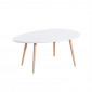 Table basse STONE laqué blanc mat pieds en bois massif|Table Basse|Baita Home