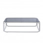 Table basse MAGGY verre trempé noir structure en chrome|Table Basse|Baita Home