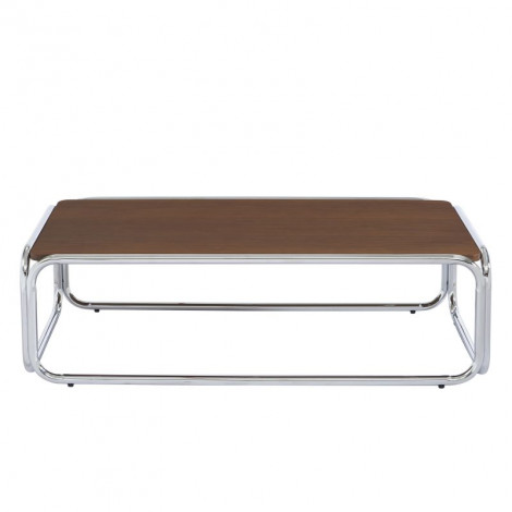 Table basse MAGGY placage noyer structure en chrome|Table Basse|Baita Home
