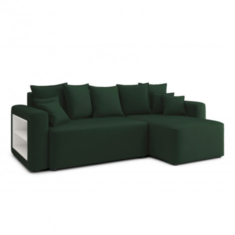 Canapé angle MIKE convertible velours vert 4 places|Canape|Baita Home