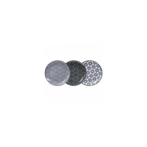 Assiettes Nippon Black x3|Assiettes / Bowls / Coupelles|Artecoboutique