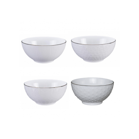 Bols à riz Nippon White x4|Assiettes / Bowls / Coupelles|Artecoboutique