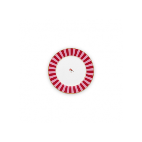 Assiette Rouge / Rose Love Birds x6|Assiettes / Bowls / Coupelles|Artecoboutique