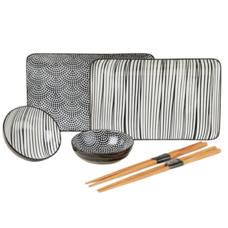 Service à Sushi Nippon Black|Assiettes / Bowls / Coupelles|Artecoboutique